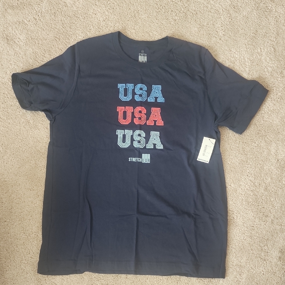 Navy Blue USA Graphic T-Shirt